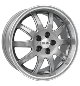 18" OZ Racing Tribe Evo Silver Rim Lip Polished alloy wheel