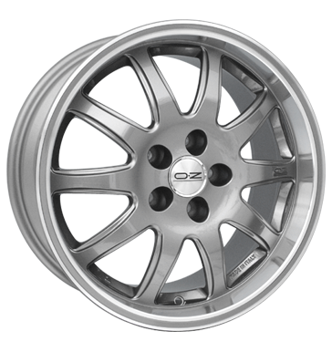 OZ Racing Tribe Evo Silver Rim Lip Polished Alloy Wheel Product Image #1