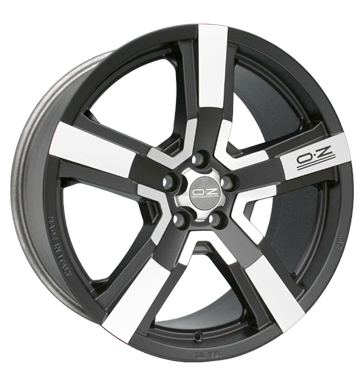 OZ Racing Versilia Matt Black Painted Rim Lip Polished Alloy Wheel Product Image #1