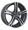 OZ Racing X5B Matt Graphite Polished Wheel Img 1