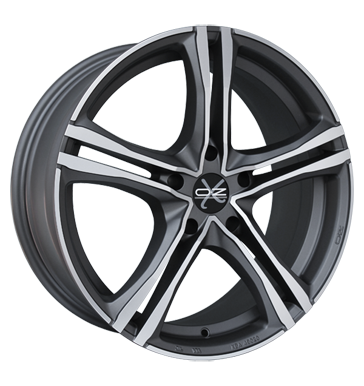 OZ Racing X5B Matt Graphite Polished Alloy Wheel Product Image #1