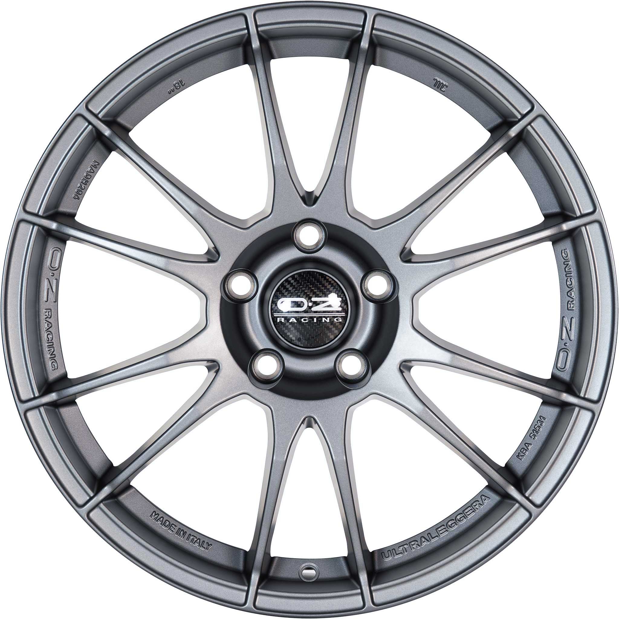 OZ Racing Ultraleggera Matt Graphite Silver Alloy Wheel Product Image #2