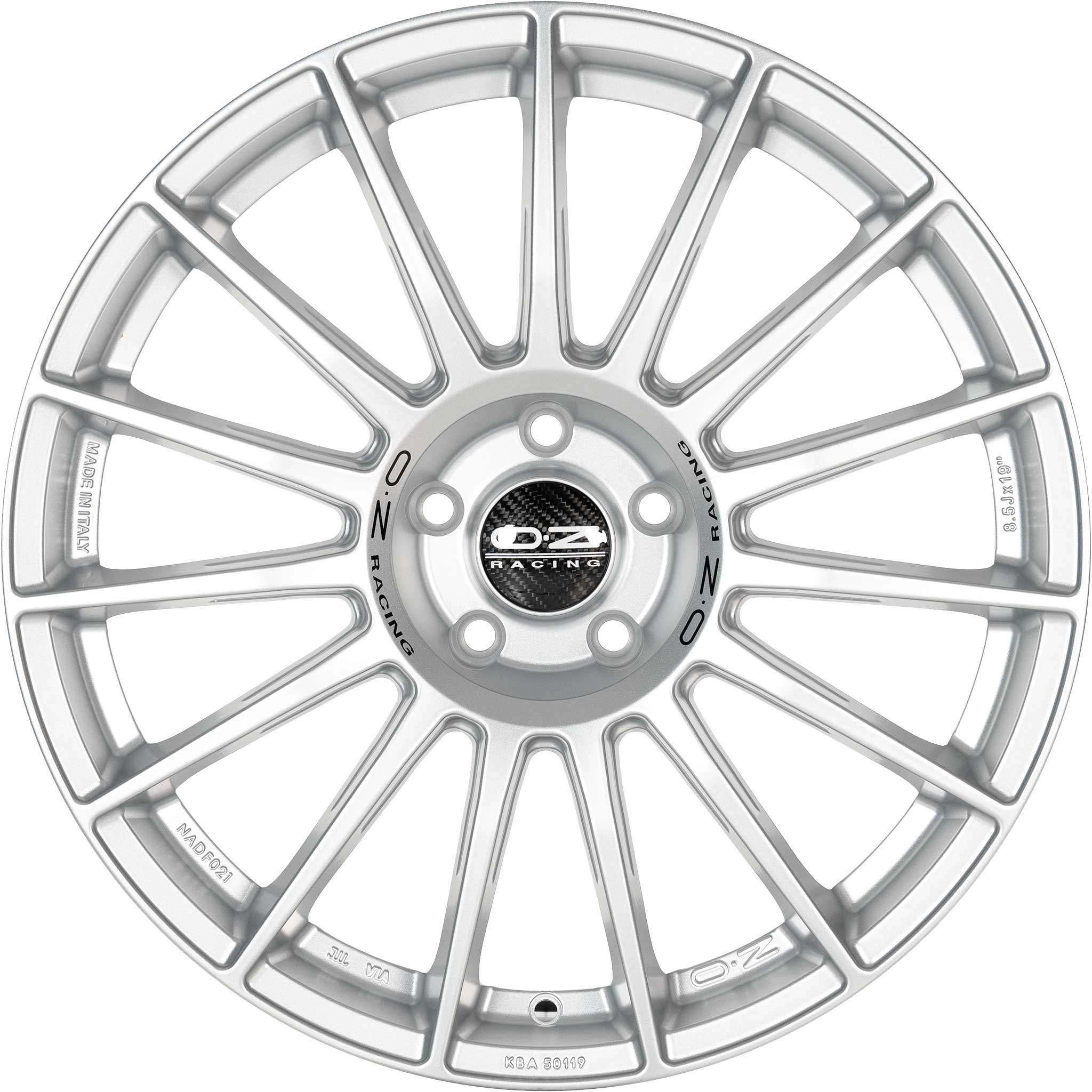 OZ Racing Superturismo LM Matt Race Silver with Black Writing Alloy Wheel Product Image #2