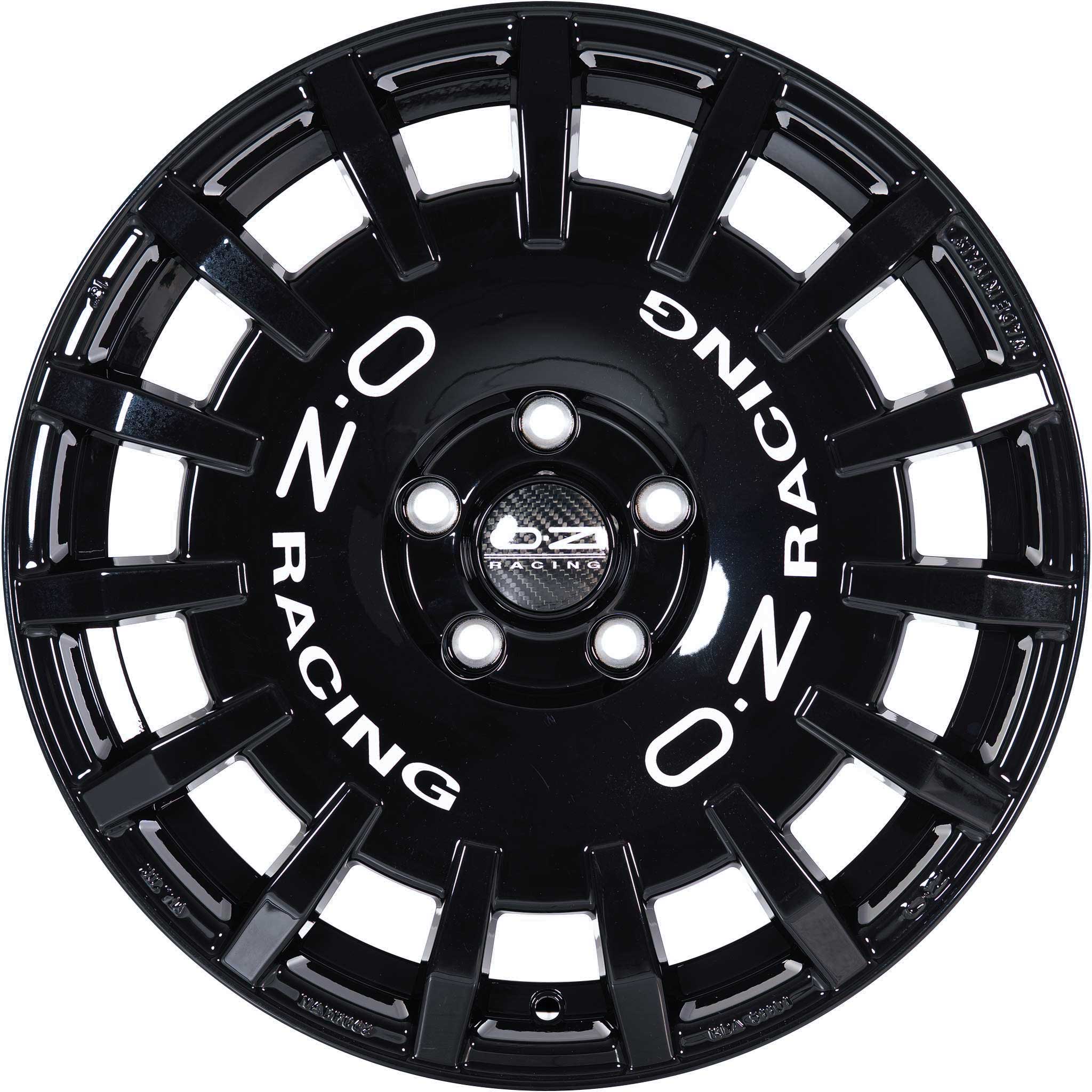 OZ Racing Rally Racing Glossy Black with Silver Lettering Alloy Wheel Product Image #1