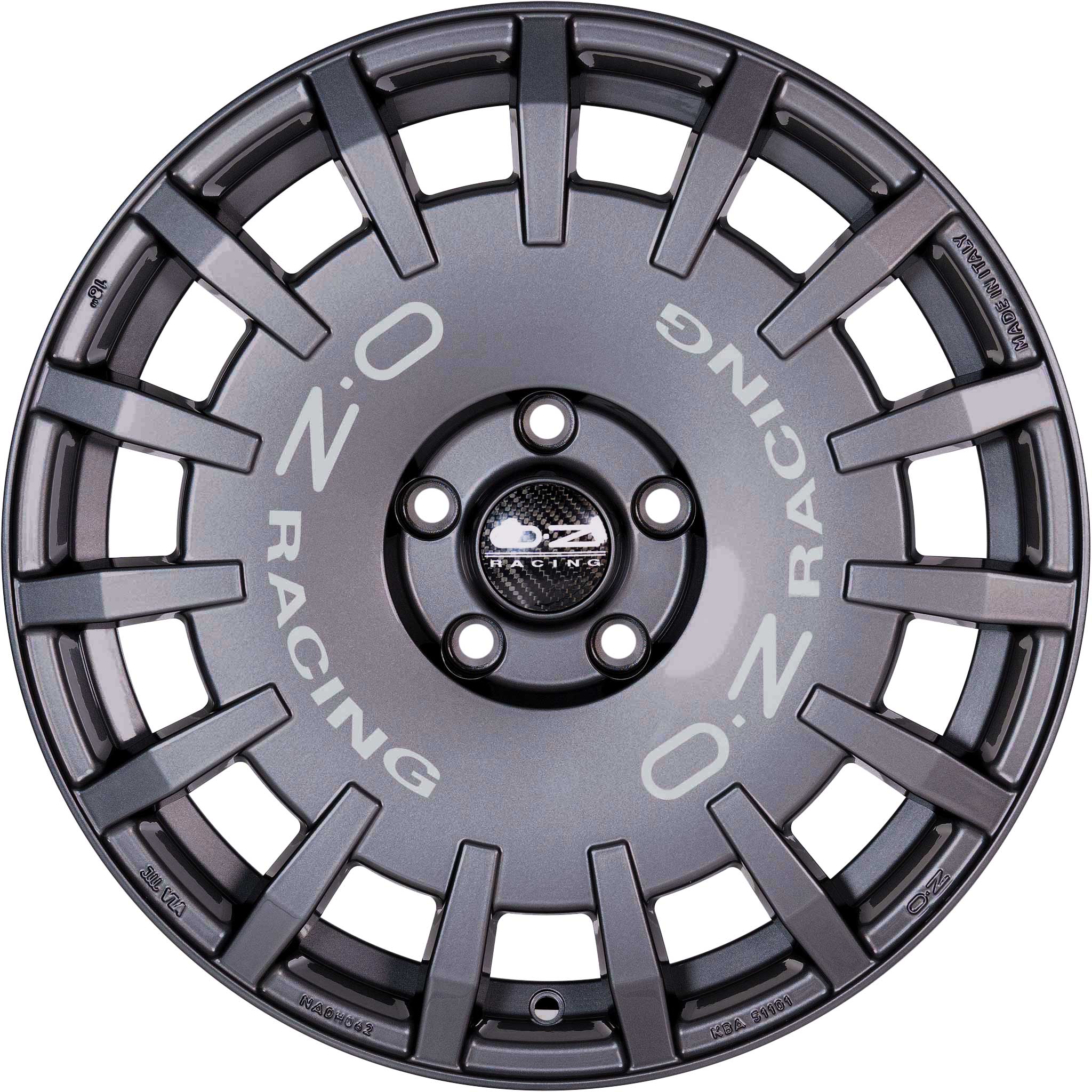 OZ Racing Rally Racing Dark Anthracite with Silver Lettering Alloy Wheel Product Image #2