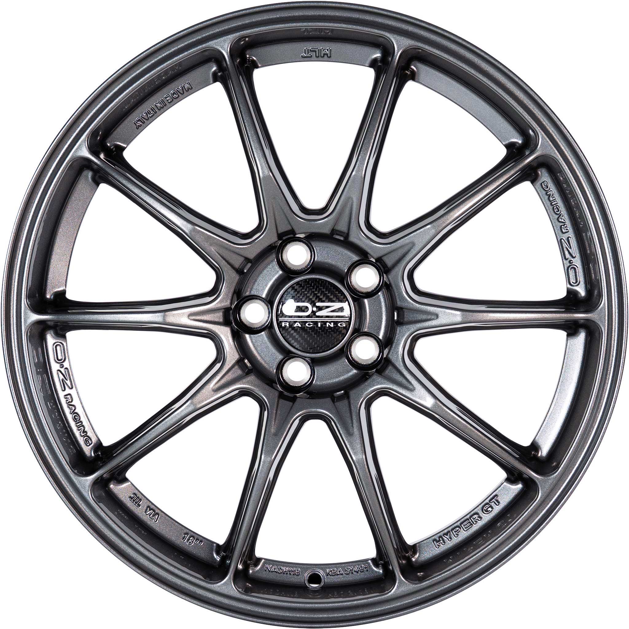 OZ Racing Hyper GT Star Graphite Alloy Wheel Product Image #2