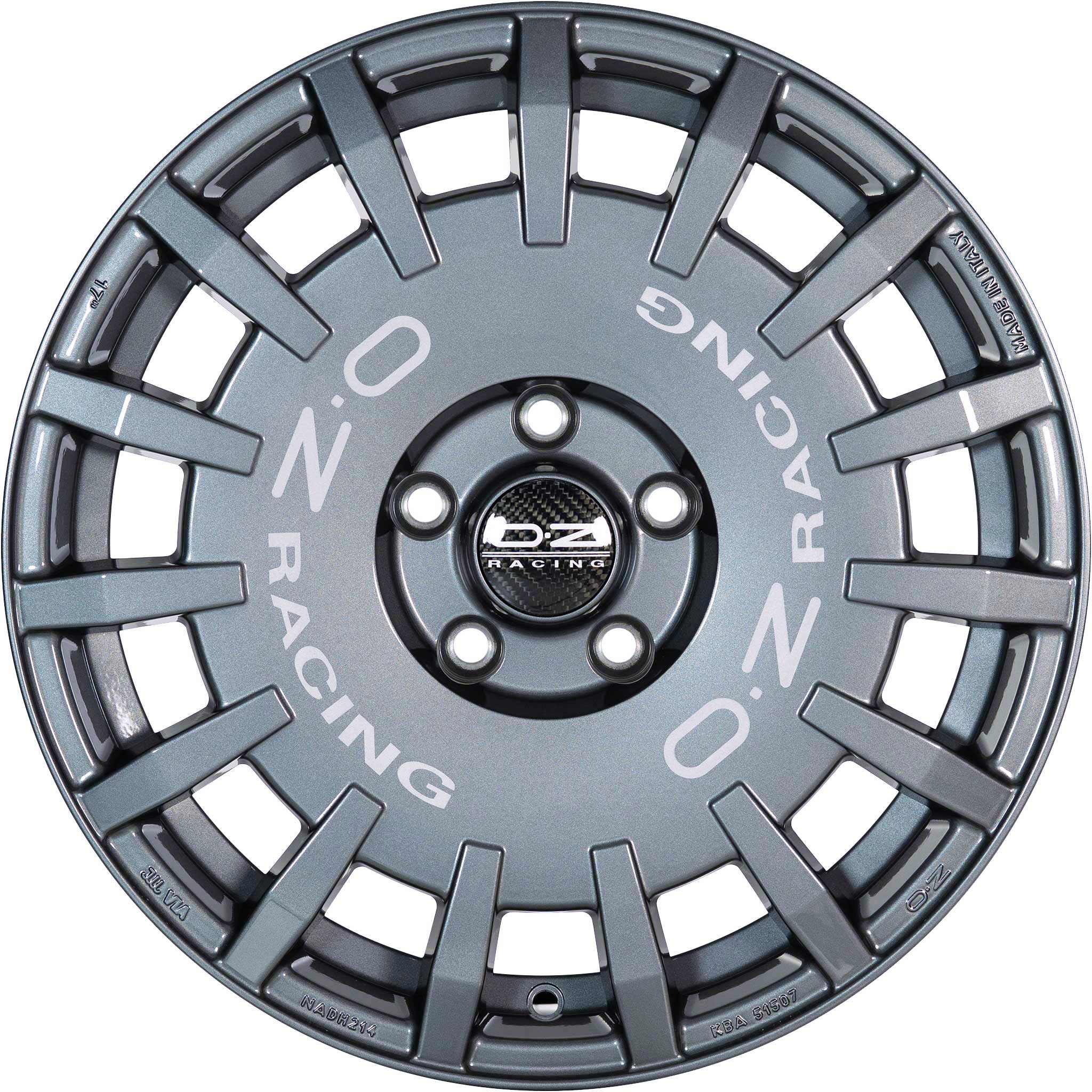 OZ Racing Rally Racing Dark Anthracite with Silver Lettering Alloy Wheel Product Image #2