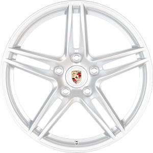 19" Porsche Carrera VI Brilliant Silver alloy wheel