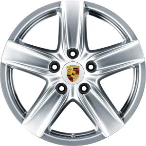 18" Porsche Cayenne S III Brilliant Silver alloy wheel