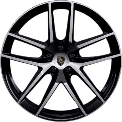 Porsche Macan S II Gloss Black with Bright Turned Alloy Wheel Product Image #1