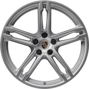 19" Porsche Macan Turbo Brilliant Silver alloy wheel