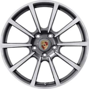Porsche Carrera Classic II Titanium Dark with Bright Turned Alloy Wheel for Porsche Boxster 981 - Sizes 20in