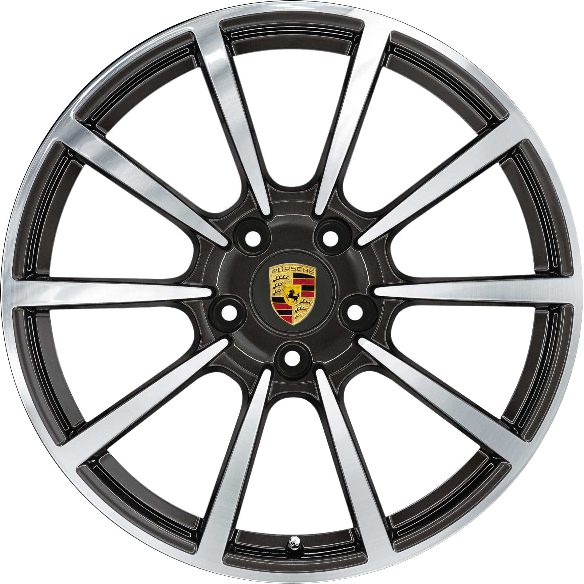 Porsche Carrera Classic II Titanium Dark with Bright Turned Alloy Wheel Product Image #1