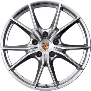Porsche Carrera S IV Brilliant Chrome Alloy Wheel for Porsche 718 Boxster 982 - Sizes 20in
