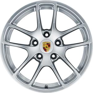 18" Porsche Cayman III Brilliant Silver alloy wheel