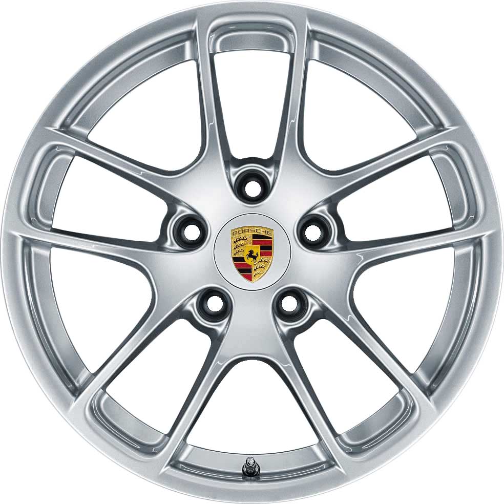 Porsche Cayman III Brilliant Silver Alloy Wheel Product Image #1