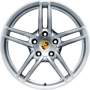 Porsche Carrera V Brilliant Silver Alloy Wheel for Porsche 991 (911) 991 - Sizes 19in