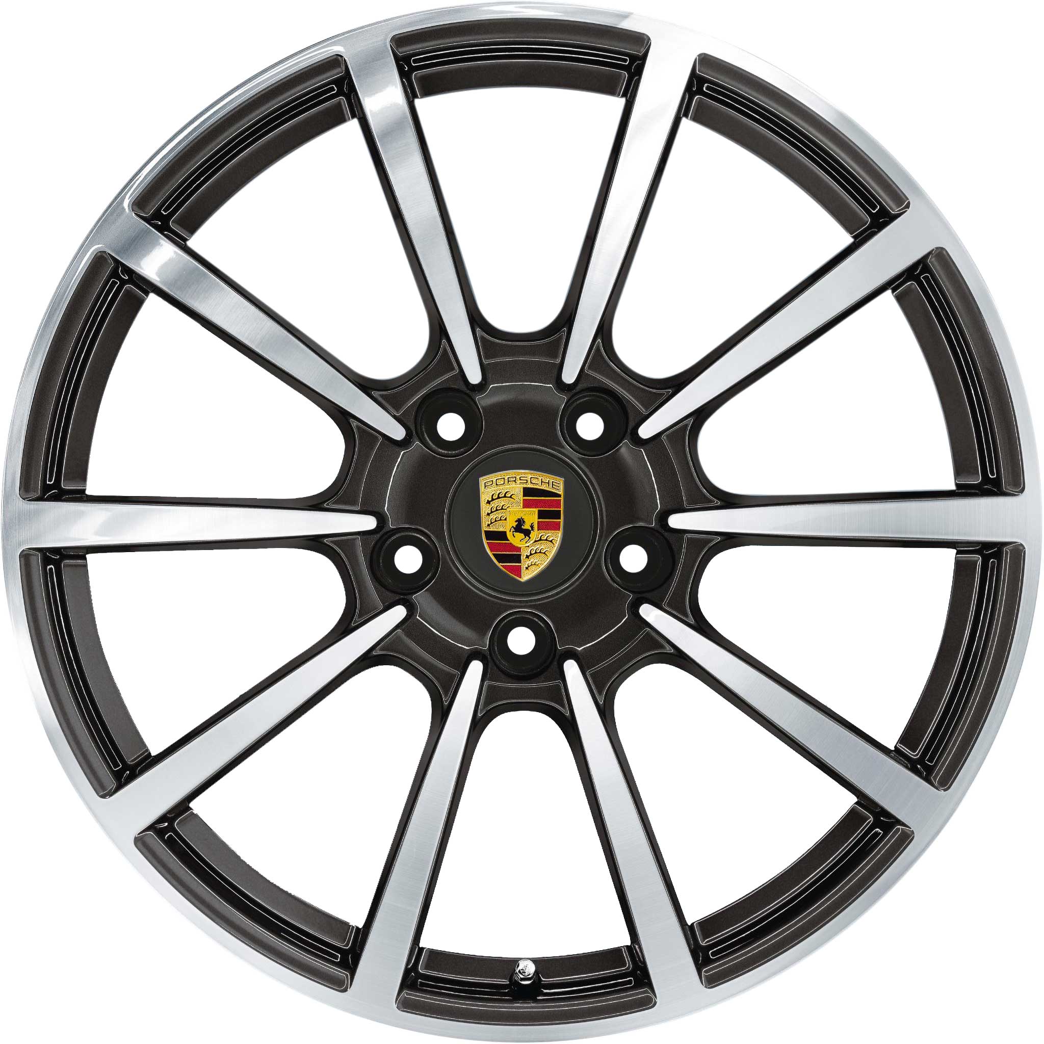 Porsche Carrera Classic II Titanium Dark with Bright Turned (BBS) Alloy Wheel Product Image #1