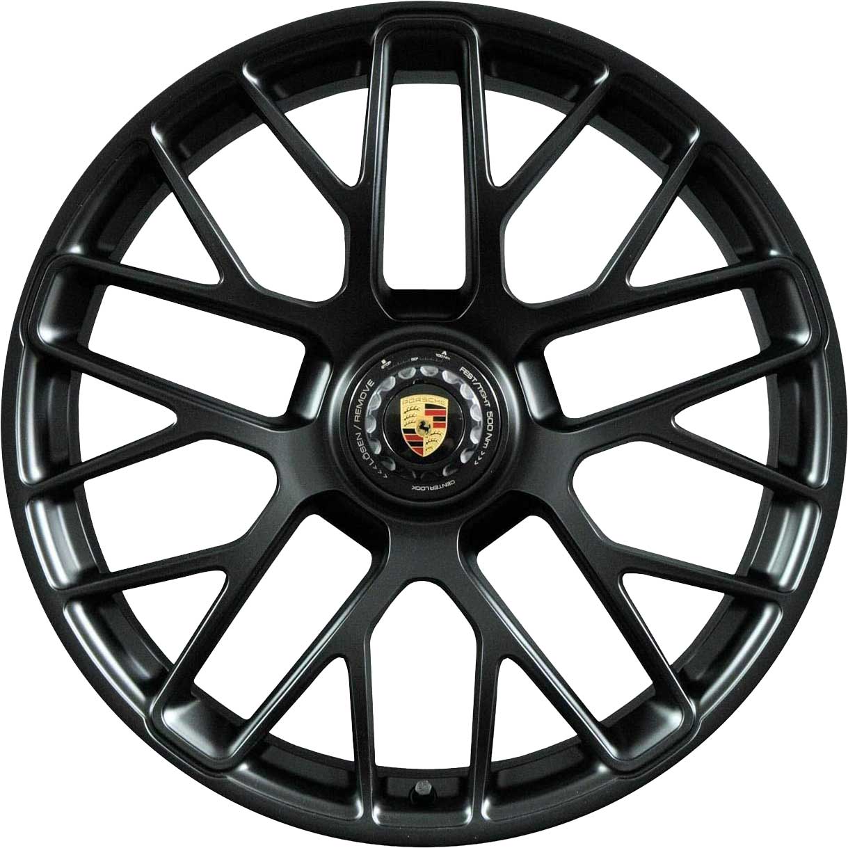 Porsche 911 Turbo S II Satin Black Alloy Wheel Product Image #1
