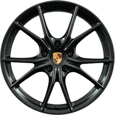 Porsche Carrera S IV Satin Black Alloy Wheel Product Image #1
