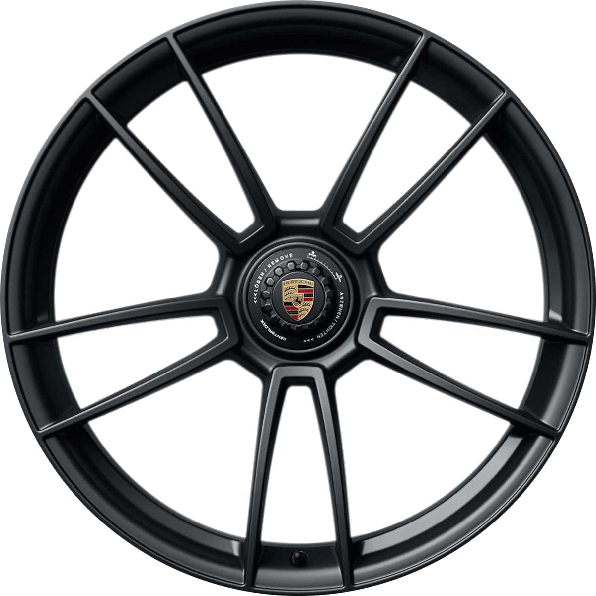 Porsche 911 Turbo S IV Satin Black Alloy Wheel Product Image #1
