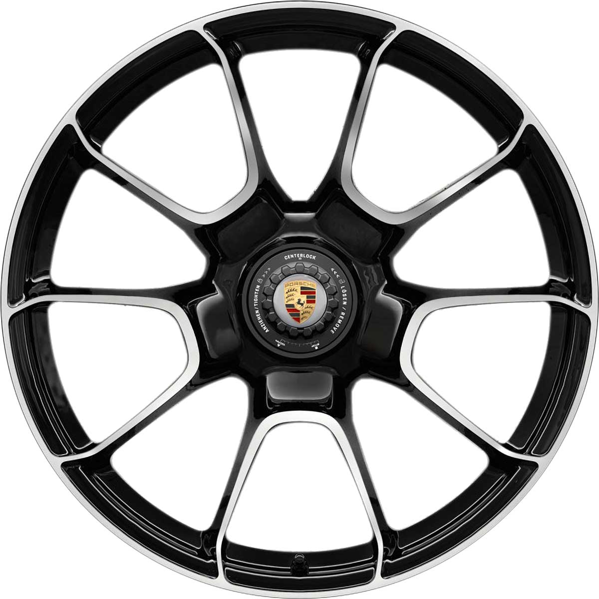 Porsche Turbo S Exclusive Design Gloss Black with Bright Turned Alloy Wheel Product Image #1