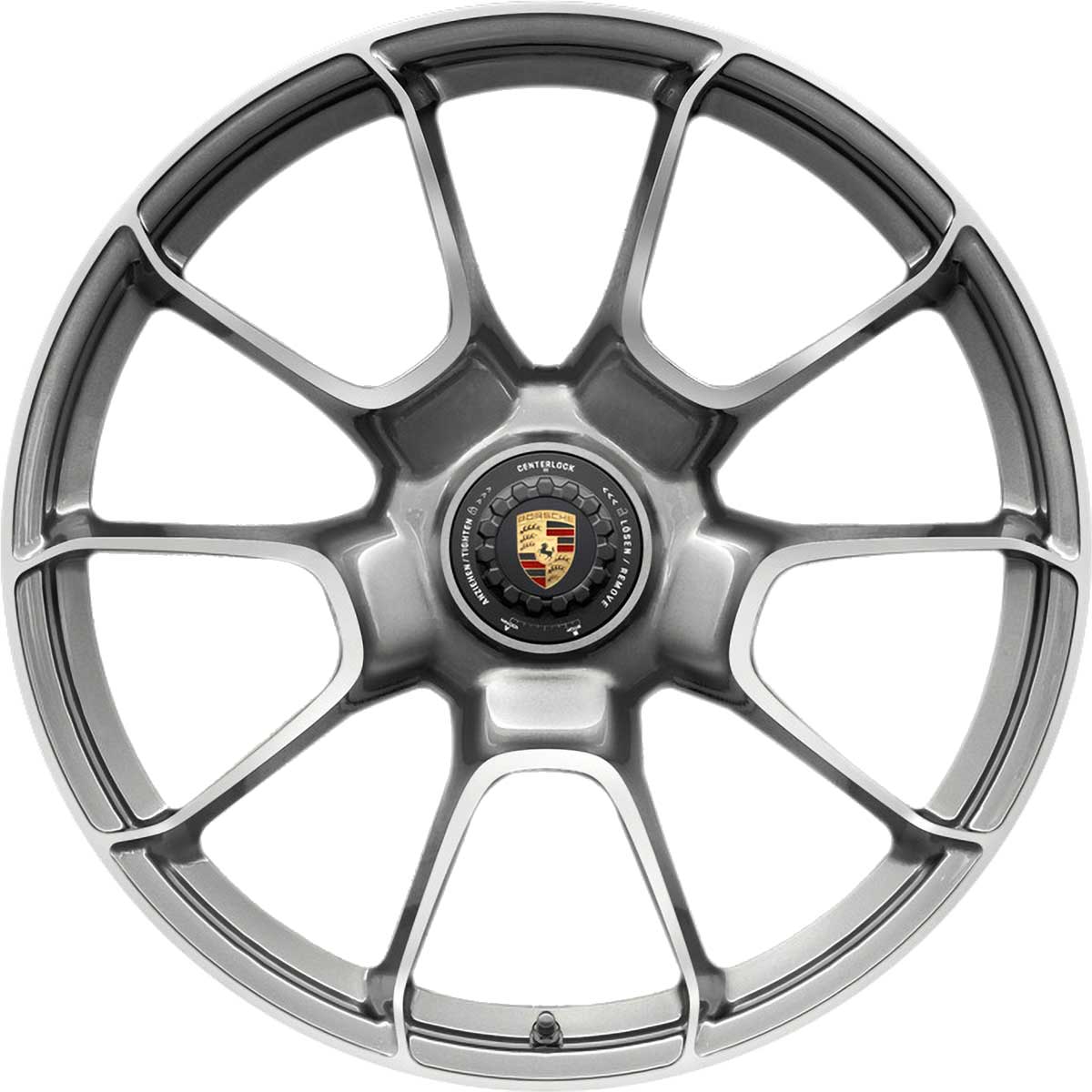 Porsche Turbo S Exclusive Design Platinum Silver with Bright Turned Alloy Wheel Product Image #1