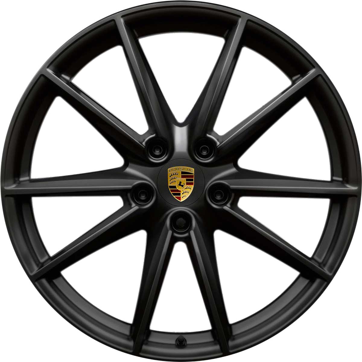 Porsche Carrera S V Satin Black Alloy Wheel Product Image #1