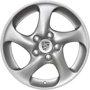 18" Porsche Turbo Look II Sterling Silver alloy wheel