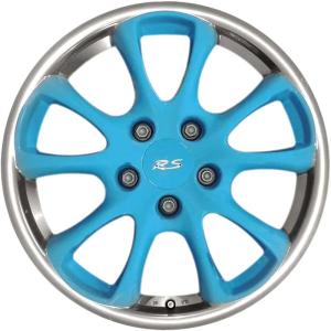 18" Porsche GT3 [996] Riviera Blue with Polished Rim Edge alloy wheel
