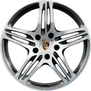 Porsche 911 Turbo Grey with Bright Turned Alloy Wheel for Porsche Cayman 987C - Sizes 19in