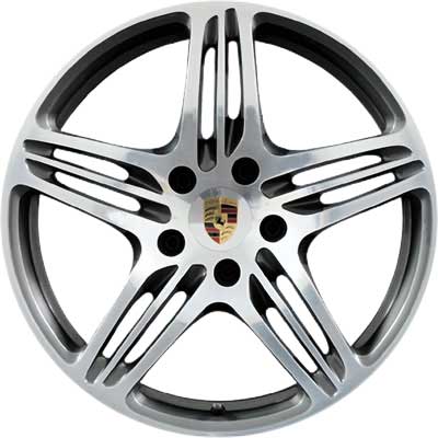 Porsche 911 Turbo Grey with Bright Turned Alloy Wheel Product Image #1