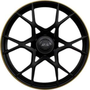 Porsche GT4 RS Matt Black with Racing Yellow Rim Edge Alloy Wheel - Sizes 20in