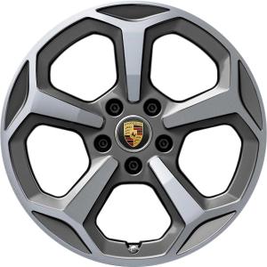 Grey Porsche Taycan Offroad alloy wheel