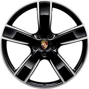 Porsche Sport Classic II [v3] Jet Black with Bright Turned Alloy Wheel - Sizes 22in