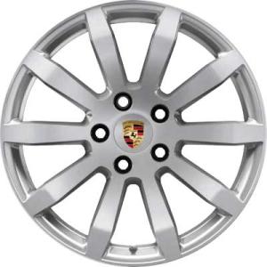 19" Porsche Cayenne S V Brilliant Silver alloy wheel