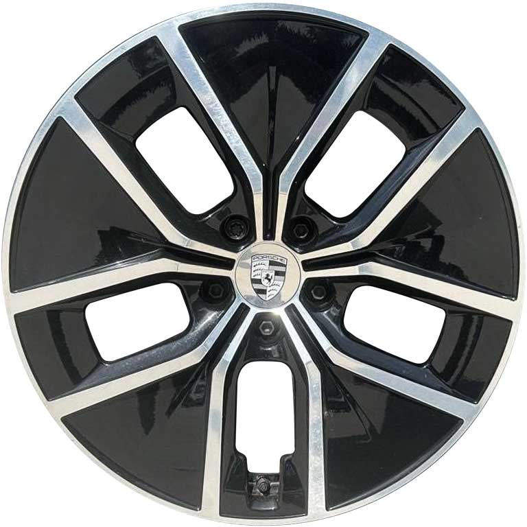 Porsche Cayenne Aero Design [21] Gloss Black with Bright Turned Alloy Wheel Product Image #1