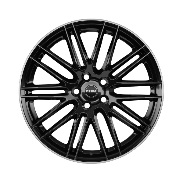 Rial KiboX Matt Diamond Black Polished Alloy Wheel Product Image #1