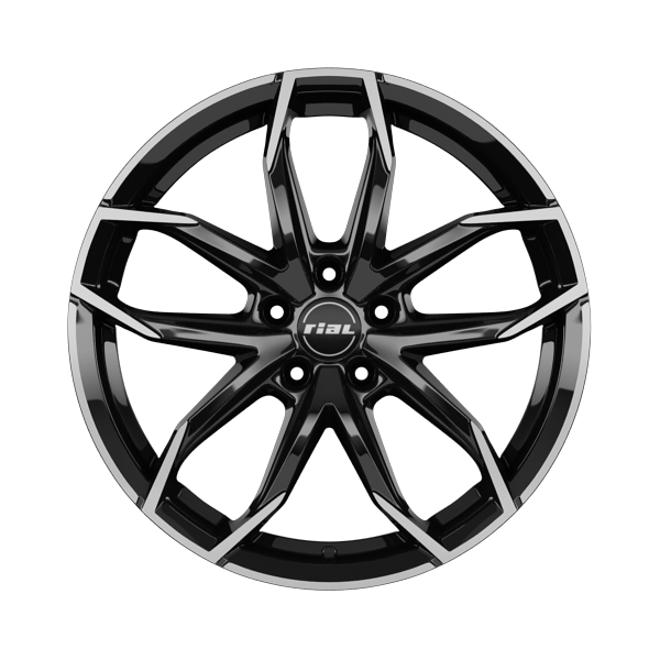 Rial Lucca Diamond Black Front Polished Alloy Wheel Product Image #1