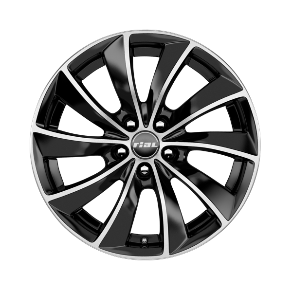 Rial Lugano Diamond Black Front Polished Alloy Wheel Product Image #1