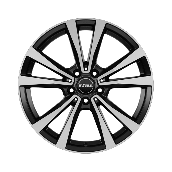 Rial M12 Diamond Black Front Polished Alloy Wheel Product Image #1