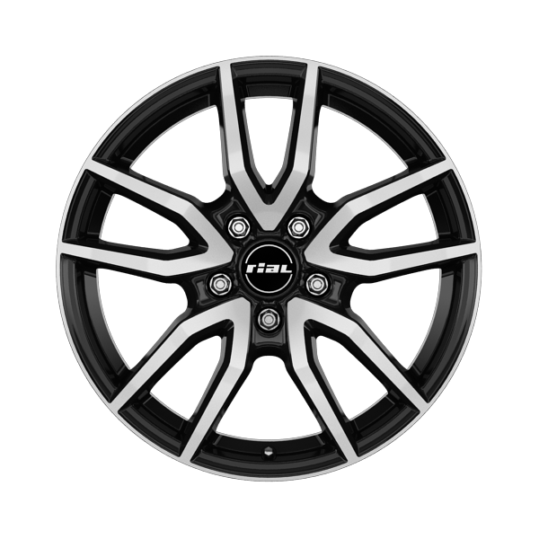Rial Torino Diamond Black Front Polished Alloy Wheel Product Image #1