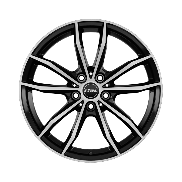 Rial X12X Diamond Black Front Polished Alloy Wheel Product Image #1