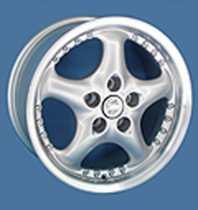 Rial A300 Silver Rim Lip Polished Alloy Wheel - Sizes 17in
