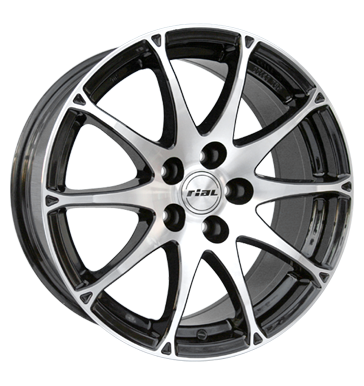 Rial Bari Diamond Black Front Polished Alloy Wheel Product Image #1