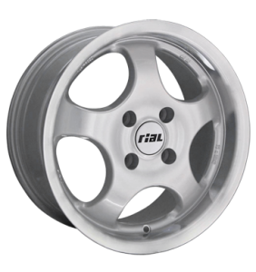 Rial GS Silver Rim Lip Polished Alloy Wheel - Sizes 14in, 15in, 16in, 17in
