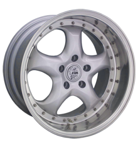 18" Rial Imola Race Silver Rim Lip Polished alloy wheel