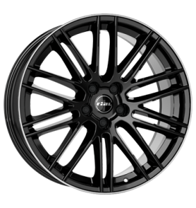 Rial KiboX Matt Diamond Black Polished Alloy Wheel for Mercedes CLA X118 - Sizes 20in