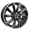 Rial Lugano Diamond Black Front Polished Wheel Img 2