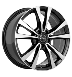 Rial M12 Diamond Black Front Polished Alloy Wheel for Mercedes S-Class V222 - Sizes 18in, 19in